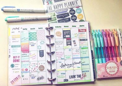 Mini Happy Planner calendar spread